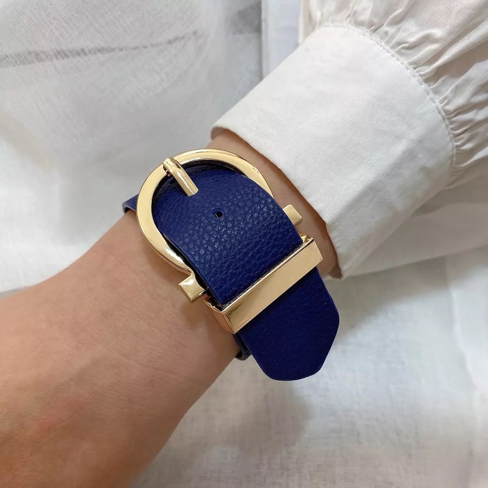 Punk Style Adjustable Wide PU Leather Bracelet - Picture 8 of 13